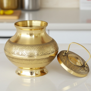 Brass Gangajali No. 5 – Holy Water Kalash for Abhishek