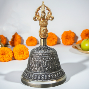 Pure Bronze Metal Hand Bell, Kansa Hand Bell No. 1