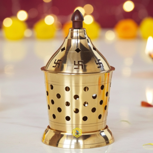 Brass Table Decor Oil Lamp, Deepak  - Classic Brass Diya for Puja Use