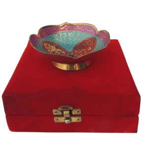 Brass Decorative Bowl Colored