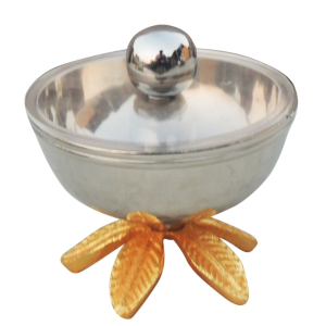 Aluminum Decorative Bowl With Cover, Diwali Gifting Item