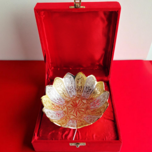 Brass Decorative Kamal Shape Bowl Platter