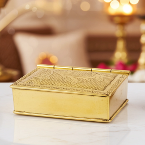 Brass Decorative Pan Dan Box – Handcrafted Paan Container