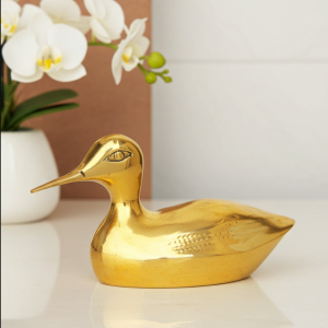 Brass Showpiece Duck Pair Statue