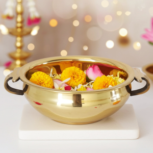 Brass Flower Urli – Premium Carved Design