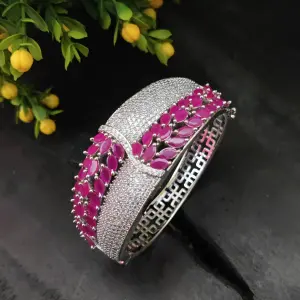 Sonamone Cubic Zircon Studded Kada Bracelet