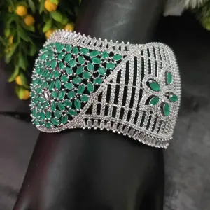 Sonamone Cubic Zircon Studded Kada Bracelet