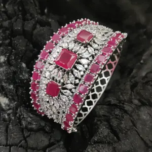 Sonamone Cubic Zircon Studded Kada Bracelet