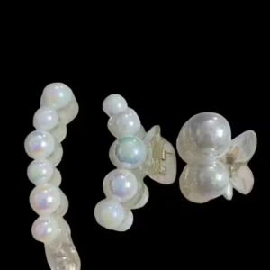 💎 Korean 3-Piece Big Pearl Hair Claw & Banana Clip Combo