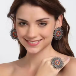 STYLISH EARING AND RING COMBO