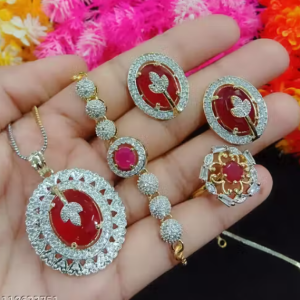 UNIQUE PENDENT SET WITH EARING , RING AND BRACLET COMBO