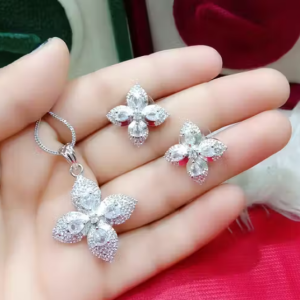 Jewellery American Diamond Stylish Girls Pendant Set