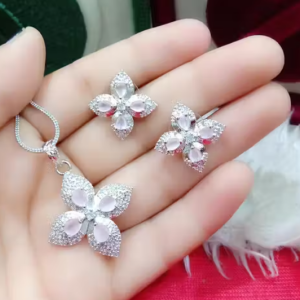 Jewellery American Diamond Stylish Girls Pendant Set