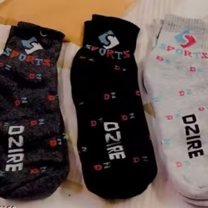 3PCS DESIGNER COTTON SOCKS