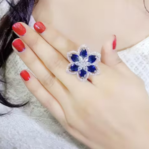 LETZSHOPPE FLORAL DESIGNER ADJSUTABLE RING 05