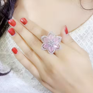 LETZSHOPPE FLORAL DESIGNER ADJSUTABLE RING04