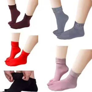 letz shoppe Warm Woolen Winter Socks for Women and Girls WIth Thumb Lining Design Snow socks