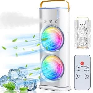Double Ended Spray Cooler 2025 New 3 Gears Usb Rechargeable Quiet Fan