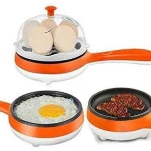 Single Layer Egg Boiler with Handel Non Stick Electric Frying Pan with Capacity of 7 Eggs