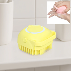 Silicone Massage Bath Body Brush with Shampoo Dispenser Scrubber