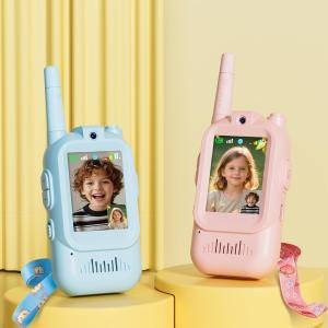 Video Walkie Talkies for Kids Camera Voice Changer Screen Display