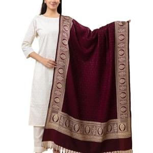 Wrap me Warm Shawl for Women | Soft Viscose Acrylic Poly Wool Shawl – Warm & Lightweight Winter Wrap – Stylish Ethnic Stole for Women