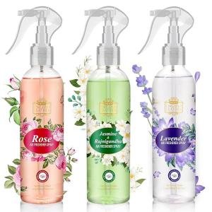 Leather Air Freshener Spray| For Home,Office & Car 100% Natural | Organic (Lavender + Jasmine + Rose) - 600 Ml