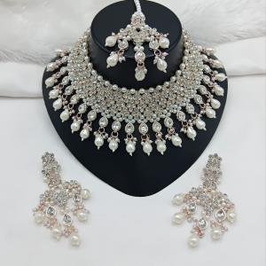 Ivory Royale Pearl Kundan Necklace Set