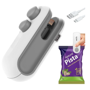 Portable Plastic Bag Sealing Machine | Mini Bag Sealer with Cutter and Magnet