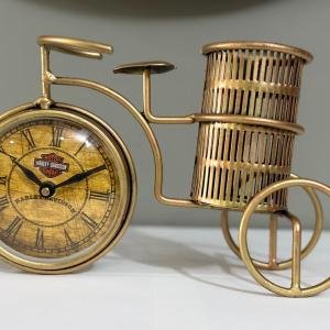 Multipurpose Cycle with Clock Antique Metal Decorative Modern Home Decorations