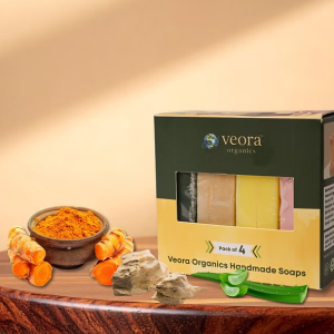Handmade Soap Combo – Haldi, Calamine, Aloe Vera & Multani Mitti (4 x 100 gms)