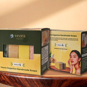 Handmade Soap Combo – Haldi & Calamine (4 x 100 gms)