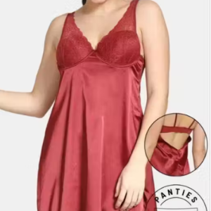 Baby doll Nightwear, Satin Lingerie For Women, Sexy Nightwear Set, Satin Baby doll With Thong