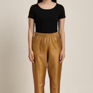 Women Pink Trousers, High Waist Straight Fit Pants, Office Wear Pants, Casual Cotton Trousers For Women ✅
