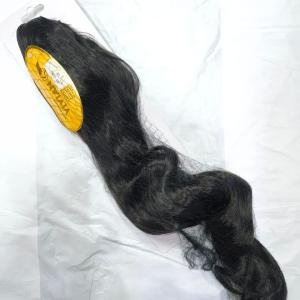 Long Straight Claw Clip Ponytail Hair Extension, Dark Brown, Synthetic Hair