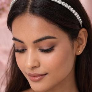 Crystal Rhinestone Hair Band Combo Pack of 3 for Women & Girls | Silver, Gold & Rose