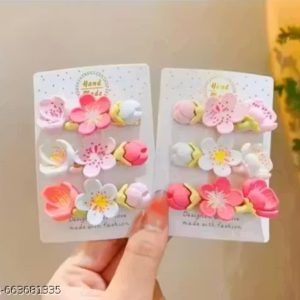 cute hair clip fancy hair clip flower Trend pack of 6