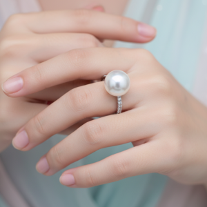 Silver Real Pearl Finger Ring | Gift for Women and Girls