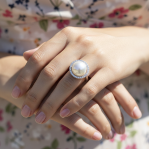 Silver Real Pearl Finger Ring | Gift for Women and Girls