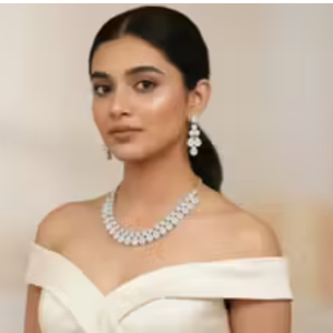 Silver white Wedding Jewelry Set for Women – Pack of 4