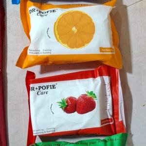 DR+POFIE Care Refreshing Wet Face Wipes, Aloe Vera, Orange, Ice Cool Variants, Pack of 3