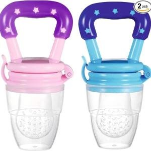 Baby Fruit Feeder Pacifier | Silicone Food Feeder & Teether for Babies | Gum Soothing Teething Toy for 6–12 Months Infants ( Pack of 2)