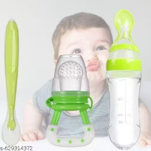Newborn Feeding Combo | Spoon Bottle, Feeding Spoon & Fruit Feeder