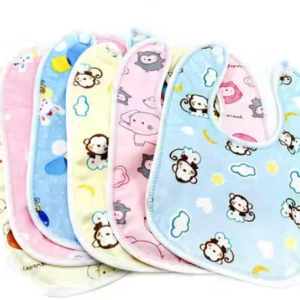 Pack of 5 Soft Cotton Baby Bib for Infants & Toddlers