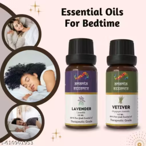 Ananta Aromatherapy Oils – Lavender & Vetiver Duo for Bedtime