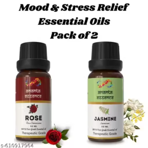 Ananta Essential Oils Set – Rose & Jasmine (Pack of 2)