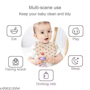 Pack of 1 Soft Cotton Baby Bib for Infants & Toddlers