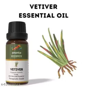 Ananta Vetiver Essential Oil 10 ml – Earthy Woody Fragrance for Daily Ambience