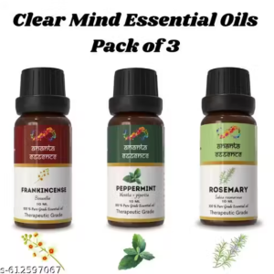 Ananta Aromatherapy Oils – Frankincense, Peppermint & Rosemary Combo Pack