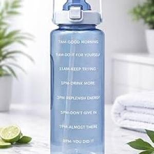 2 Litre Motivational Water Bottle with Time Marker | BPA Free Leak Proof Large Capacity l Perfect for Gym, Office & Travel Hydration